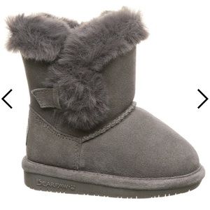 Bearpaw Betsey Toddler Boots, Grey Fog Size 11, New